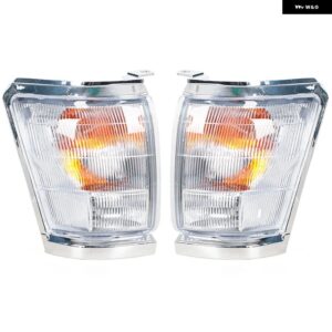 コーナーライト トヨタ ハイラックス 1997 - 01 ヘッドライト ワイドライト ウィンカーライト サイドマーカー クローム トリム - Left and Right4