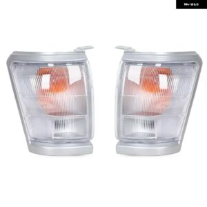 コーナーライト トヨタ ハイラックス 1997 - 01 ヘッドライト ワイドライト ウィンカーライト サイドマーカー クローム トリム - Left and Right