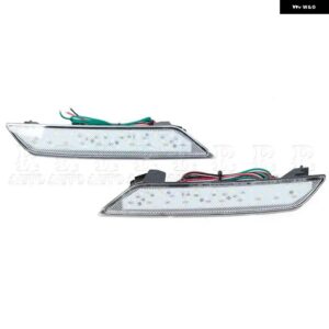 LED 1ペア リア バンパー リフレクター ライト ブレーキランプ フォグランプ レッド/ブラック/ホワイト ホンダ シビック セダン 2013-2015 カー - White Shell