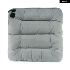 汎用 電気グラフェン加熱 パッド 45X45X4CM カーシート クッション カバー ヒーター サーモスタット 冬用チェアシートウォーマー - Standard Grey