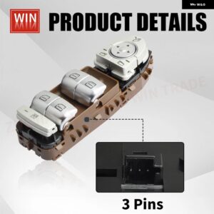 2229052004 A2229052004 電動パワーウィンドウ コントロール スイッチ ベンツ S クラス S320 S350 S400 S500 W222 2014-2016 - A2229052004 Brown