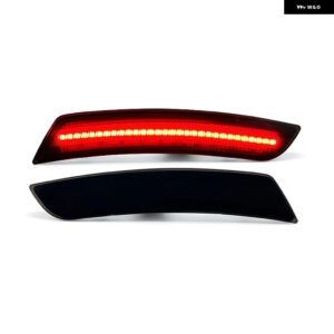 シボレー カマロ 2016-2023 スモークレンズ LED サイドマーカー リフレクター ランプ アンバー フロント レッド リアサイドフェンダーライト - Red Rear