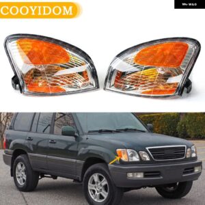 レクサス LX470 1998-2007 車用 コーナーライト フロントサイド ウィンカーライト サイド バンパー カーライト カーアクセサリー バルブ 無 - Left and Right