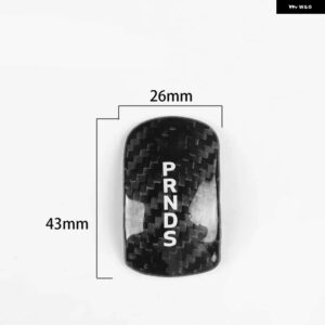 ブラックレッドカーボン 車用 ギア シフト ヘッドノブカバー トリム フォード マスタング 2015 - 19 - red