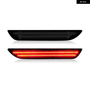 フォード マスタング 2015-2022 クリアスモークレンズ LED サイドマーカーランプ レッド リアサイドフェンダーライト - Smoked Lens