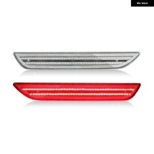 フォード マスタング 2015-2022 クリアスモークレンズ LED サイドマーカーランプ レッド リアサイドフェンダーライト - Clear Lens