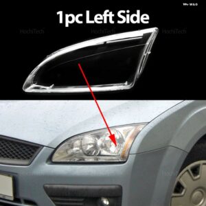 フォード フォーカス MK2 C307 2004-2007 車用フロント ヘッドライト レンズ カバー オート ヘッドランプ ランプカバー ク リアランプ シェード - 1pc Left Side