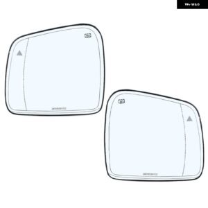 車用バックミラー レンズ ジープ グランド チェロキー 2011-2021 アクセサリー 反射 死角防止 68082635AB 68082638AB - Left and Right