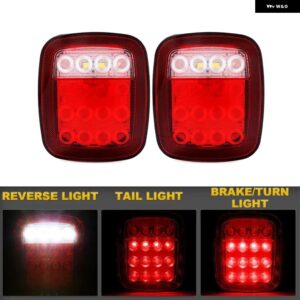 ジープ ラングラー CJ TJ YJ トラック トレーラー バン LED テールライト ブレーキ ストップランプ ドライビング リバース ライト ウィンカー シグナル レッ - Emitting Color