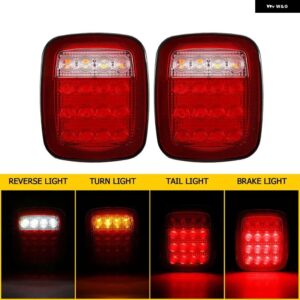 ジープ ラングラー CJ TJ YJ トラック トレーラー バン LED テールライト ブレーキ ストップランプ ドライビング リバース ライト ウィンカー シグナル レッ - Emitting Color