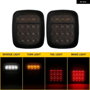 ジープ ラングラー CJ TJ YJ トラック トレーラー バン LED テールライト ブレーキ ストップランプ ドライビング リバース ライト ウィンカー シグナル レッ - Emitting Color