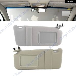 グレーベージュサンバイザー ライトなし トヨタ カムリ 2007-2011 運転席側 助手席側 サンシェード カバー 74310-06750-E0 74320-06780-B0 - Gray-Left-Wired