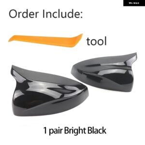 ホーンシェイプ カーボンパターンミラー カバー ブラックミラー カバー オーバーレイ アウディ A3 S3 8V RS3 2013-2019 - black