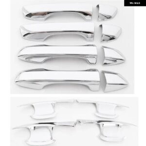 車用ABSクロームハンドル カバー ドアハンドル アウター ボウル トリム VWジェッタMK7 2021 2019 2020 - 8PCS4