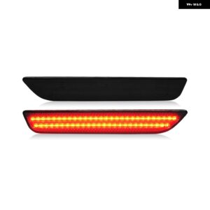 フォード マスタング 2010-2014 クリアスモークレンズ LED サイドマーカーランプ アンバー フロント レッド リアサイドフェンダーライト - Smoked Red Rear