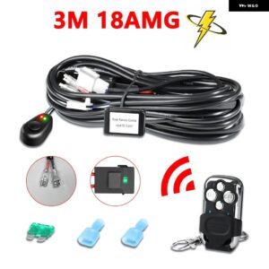 2M/3M 車用作業灯スイッチ ライトバー リモコン 配線 ハーネス 付き 車 12V 24V ボート トラック 480W ケーブル リレーワイヤー - TB with 2 lamp CU2