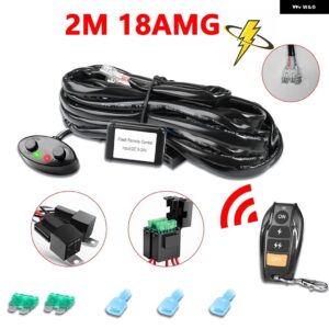 2M/3M 車用作業灯スイッチ ライトバー リモコン 配線 ハーネス 付き 車 12V 24V ボート トラック 480W ケーブル リレーワイヤー - TA with 1 lamp CU1
