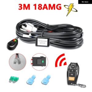 2M/3M 車用作業灯スイッチ ライトバー リモコン 配線 ハーネス 付き 車 12V 24V ボート トラック 480W ケーブル リレーワイヤー - TB with 1 lamp CU1
