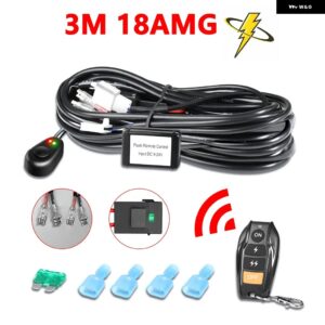 2M/3M 車用作業灯スイッチ ライトバー リモコン 配線 ハーネス 付き 車 12V 24V ボート トラック 480W ケーブル リレーワイヤー - TB with 2 lamp CU1