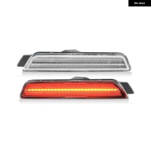 シボレー カマロ 2010-2015 クリアスモークレンズ LED サイドマーカーランプ アンバー フロント レッド リアサイドフェンダーライト - Clear Red Rear