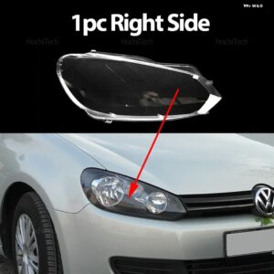 フォルクスワーゲン VW ゴルフ 6 MK6 5K GTI R 2010-2014 車用右 ヘッドライト シェルランプシェード クリアレンズ カバー ヘッドライト カバー - 1pc Right Side