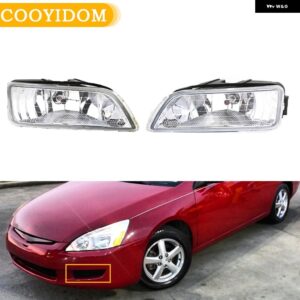 フロント バンパー フォグランプ ヘッドライト ホンダ アコード2003 - 07 4ドアドライビングランプ フォグランプ アセンブリ 電球 付き - Left and Righ