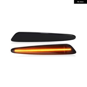 シボレー シボレー コルベット C6 2005-2013 スモークレンズ LED サイドマーカーランプ アンバー フロント レッド リアサイドフェンダーライト - Amber Front