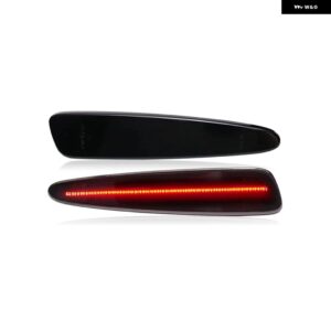 シボレー シボレー コルベット C6 2005-2013 スモークレンズ LED サイドマーカーランプ アンバー フロント レッド リアサイドフェンダーライト - Red Rear