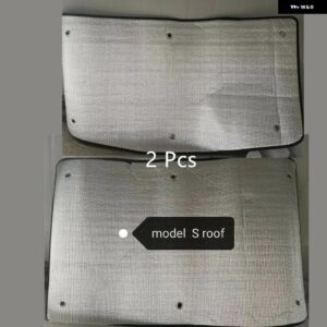 ガラスルーフ サンルーフ リアウィンドウ サンシェード シールド サンバイザー 日焼け止め UV断熱 テスラ モデル3 S X Y - 2Pcs Model S