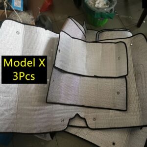 ガラスルーフ サンルーフ リアウィンドウ サンシェード シールド サンバイザー 日焼け止め UV断熱 テスラ モデル3 S X Y - 3Pcs Model X