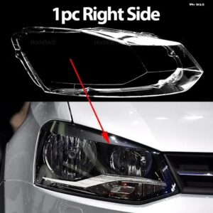 フォルクスワーゲン VW ポロ MK5 プレフェイスリフト 2010-2013 クリア ハウジング フロント ヘッドライト レンズ シェルカバー ランプカバー - 1pc Right Side