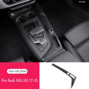 セントラ ル コントロール ギア パネル トリム フレーム ストリップ インテリア カスタム ギアカーボングレイン アウディ A4L B9 A5 2017-2021 - Gear Side Frame