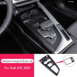 セントラ ル コントロール ギア パネル トリム フレーム ストリップ インテリア カスタム ギアカーボングレイン アウディ A4L B9 A5 2017-2021 - Gear Panel 2