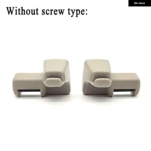 レンジローバー L322 2003-2012 2個 サンバイザー リテーナー クリップ クラス プ ABS 固定バックル EGP000040PVA EGP000050PVA EGP000040NUG - Ivory without screw