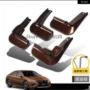 フロント+リアマッド フラップ マッドフェンダー マッドガード トリム トヨタ カムリ 2018 2019 8 8TH XV70 アクセサリー - E