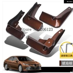 フロント+リアマッド フラップ マッドフェンダー マッドガード トリム トヨタ カムリ 2018 2019 8 8TH XV70 アクセサリー - H