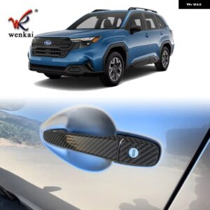 ドアハンドル カバー キャップ ステッカー 2025 スバル フォレスター クロームアクセサリー - CARBON
