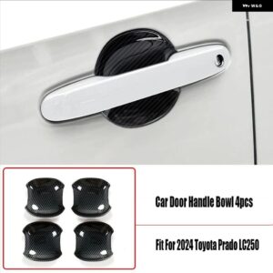 ドアハンドル ボウルカバー キャップ 2024 トヨタ プラド LC250 ランドクルーザー アクセサリー - CARBON
