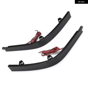 1ペア LEDテール バンパー リフレクター ライト VW T6 トランスポーター マルチバン カラベル 2015-2019 ブレーキライト リバース フォグランプ - Black lens