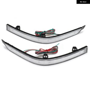 1ペア LEDテール バンパー リフレクター ライト VW T6 トランスポーター マルチバン カラベル 2015-2019 ブレーキライト リバース フォグランプ - White Lens