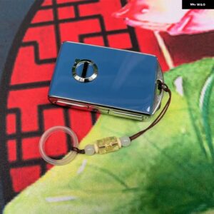 車用キーケースカバー リモートキーフォブ キー チェーン ボルボ XC90 XC60 S90 V90 CX40 S60 - Blue 2