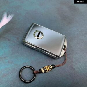 車用キーケースカバー リモートキーフォブ キー チェーン ボルボ XC90 XC60 S90 V90 CX40 S60 - gray