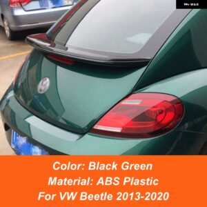 リア トランク リッドカースポイラー ウィング フォルクスワーゲン ビートル2013 14 15 16 17 18 19 20 ABSブラックカーボン塗装色アクセサリーパーツ - Black Green