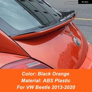 リア トランク リッドカースポイラー ウィング フォルクスワーゲン ビートル2013 14 15 16 17 18 19 20 ABSブラックカーボン塗装色アクセサリーパーツ - Black Orange
