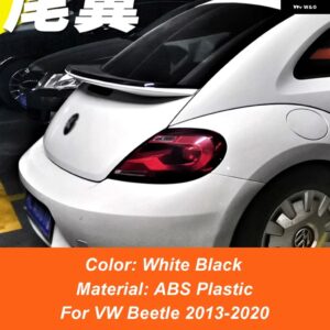 リア トランク リッドカースポイラー ウィング フォルクスワーゲン ビートル2013 14 15 16 17 18 19 20 ABSブラックカーボン塗装色アクセサリーパーツ - black white