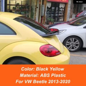 リア トランク リッドカースポイラー ウィング フォルクスワーゲン ビートル2013 14 15 16 17 18 19 20 ABSブラックカーボン塗装色アクセサリーパーツ - Black yellow