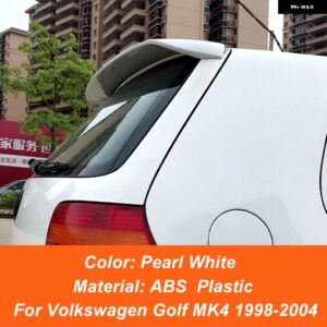 フォルクスワーゲン ゴルフ MK4 98 99 20 01 02 03 04 リアルーフ トランク リッド カースポイラー ウィング ABS ブラック ホワイト 外装 - Pearl White