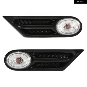 2個 車側 インジケーター ライト 流れるLEDシグナルウィンカー ダイナミックマーカーランプ BMW MINI R56 R57 R58 R59 2007-2013 - White Shell