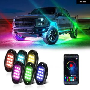 車用LEDシャーシストリップPCBフレキシブルLED APPAMBIENT HOLDING LED 装飾 シャーシ4X4オフロード アンビエントライト 4/6/8IN1 - 6 in 1 APP