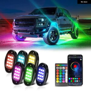 車用LEDシャーシストリップPCBフレキシブルLED APPAMBIENT HOLDING LED 装飾 シャーシ4X4オフロード アンビエントライト 4/6/8IN1 - 6 in 1 APP Remote1